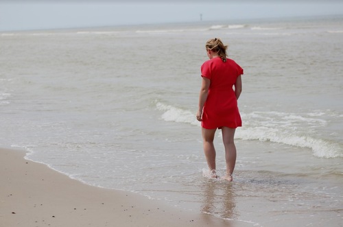 meisje strand