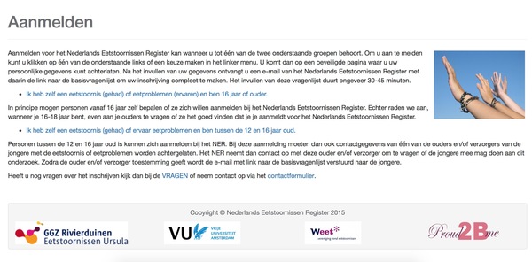 nederlands eetstoornis register